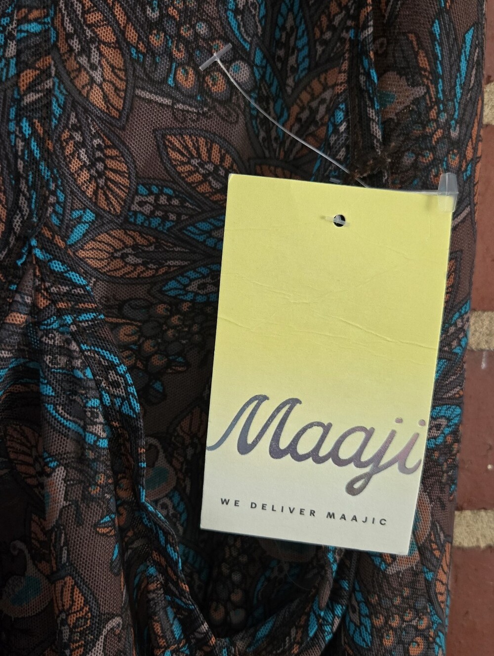 Maaji Sheer Tropical Resort Dress Cover Up NWT Size Large - Picture 4 of 5